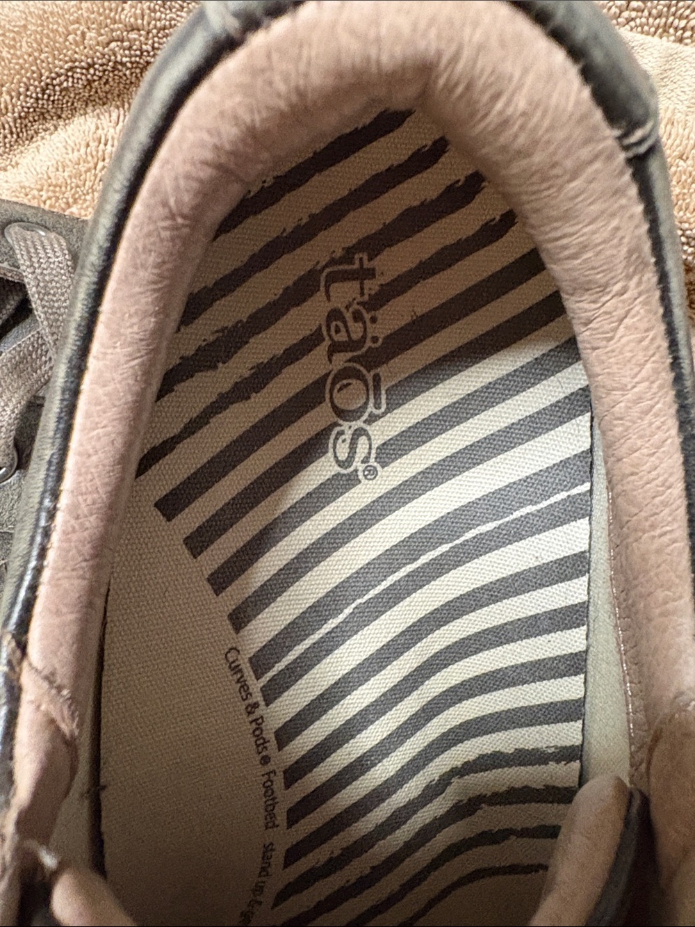 Taos Footwear Women's Lace-Up Sneakers in Taupe Gray - Picture 3 of 5